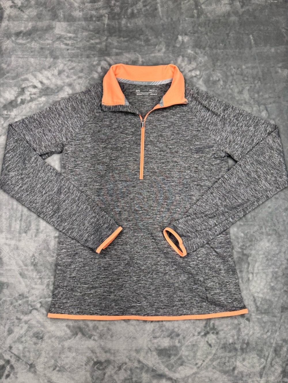 Under Armour Gray‎ Quarter-Zip Pullover with Coral Trim
